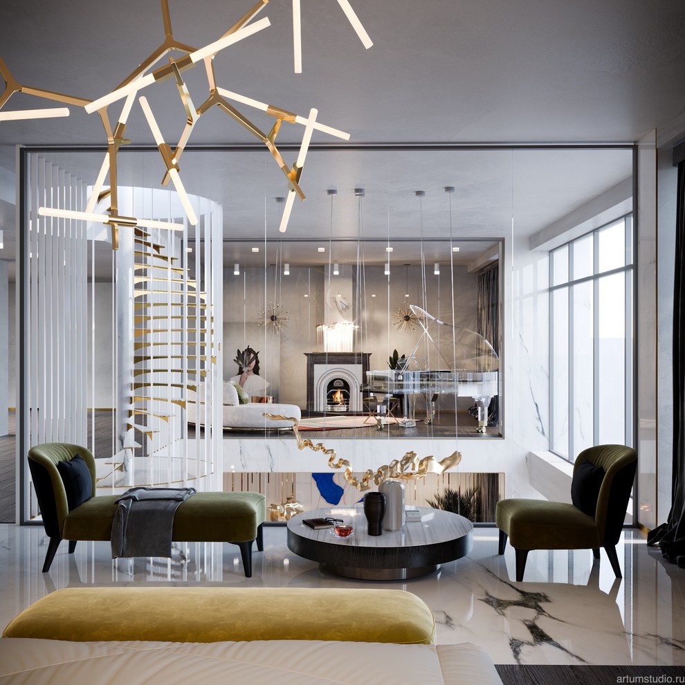 Концепт-проект интерьера клубного дома ( разработано совместно со студией Артум)