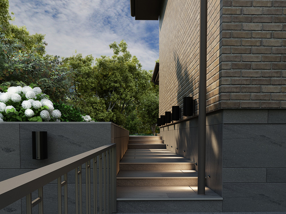 Организация рельефа и реконструкция фасада дома.