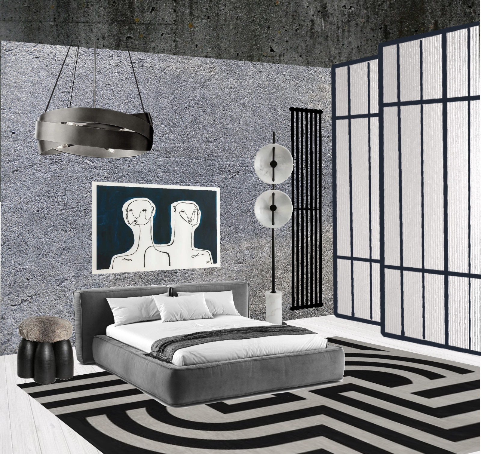 Ахроматический интерьер