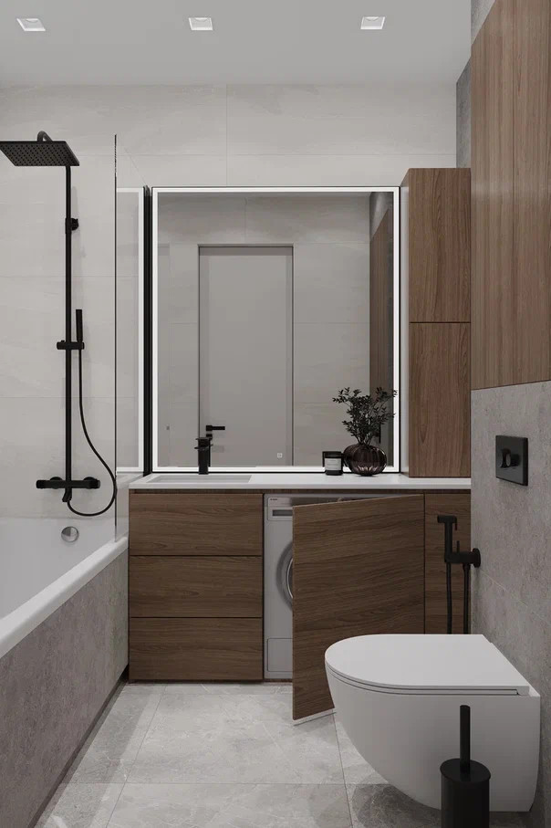 Однокомнатная квартира в современном минималистичном стиле