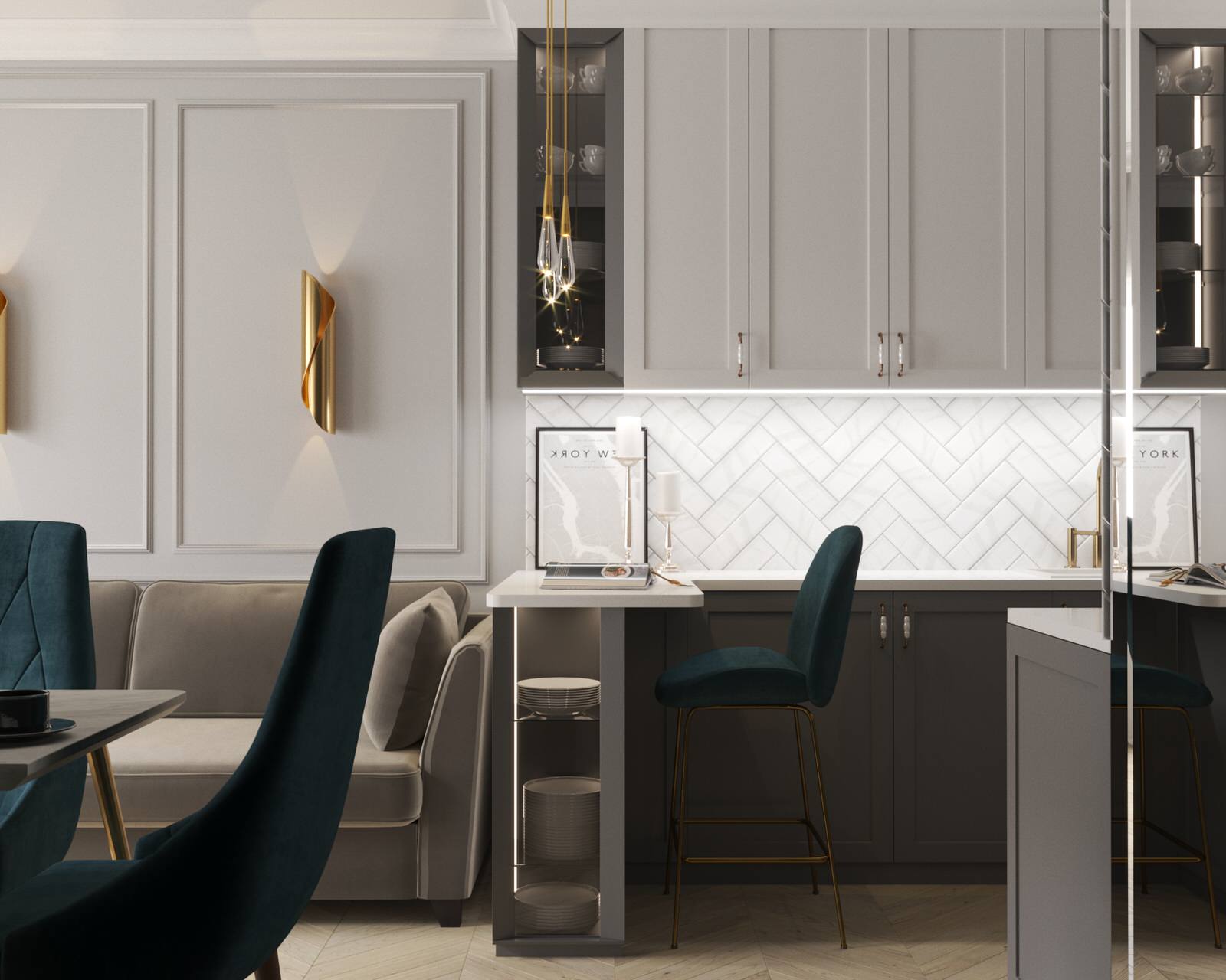 Обложка проекта: Квартира в неоклассическом стиле для молодой девушки