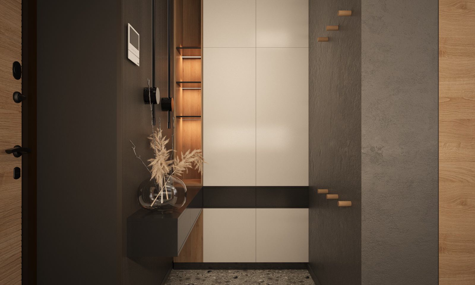 Дизайн интерьера однокомнатной квартиры ЖК Онега