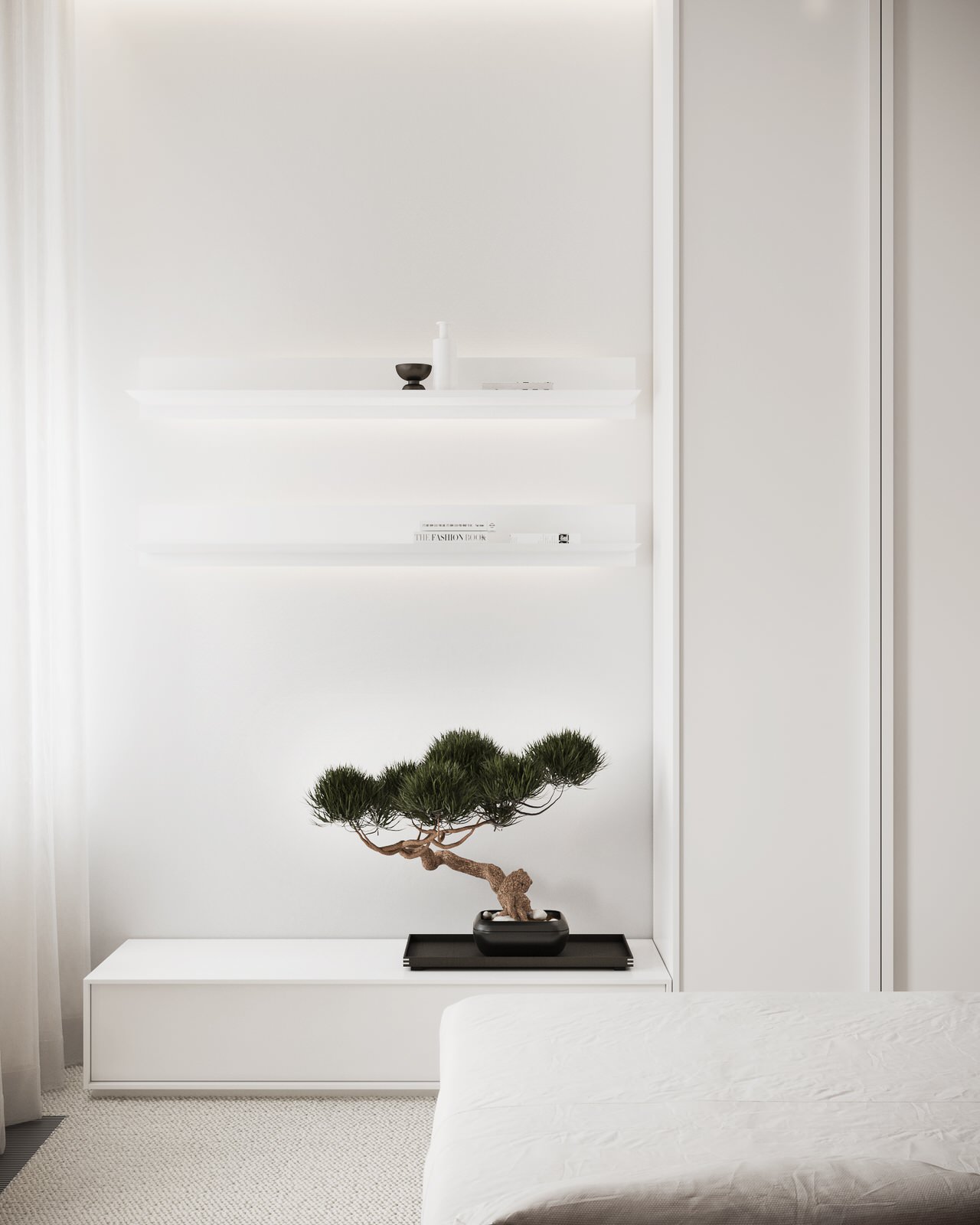 The Whale – Minimalist modern guest bedroom