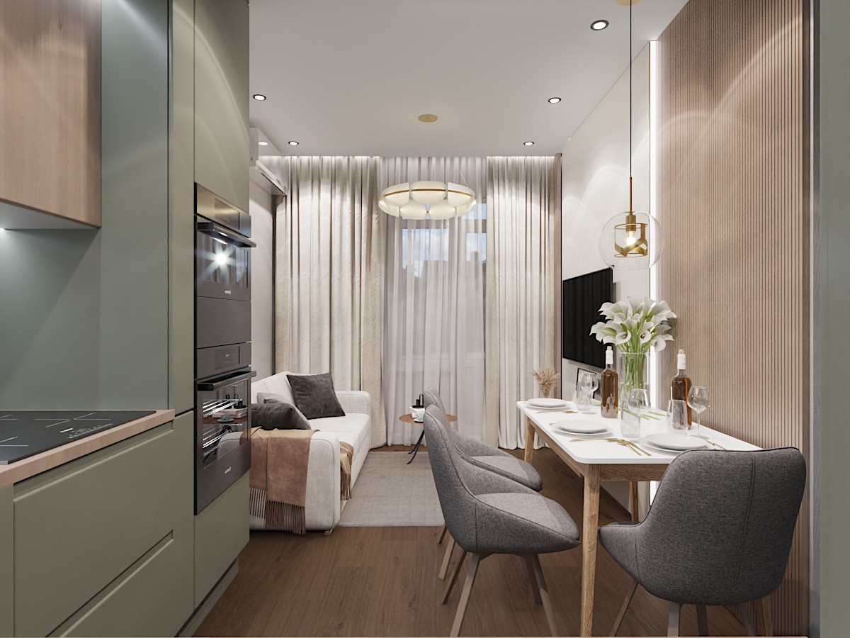 Гостиная-кухня