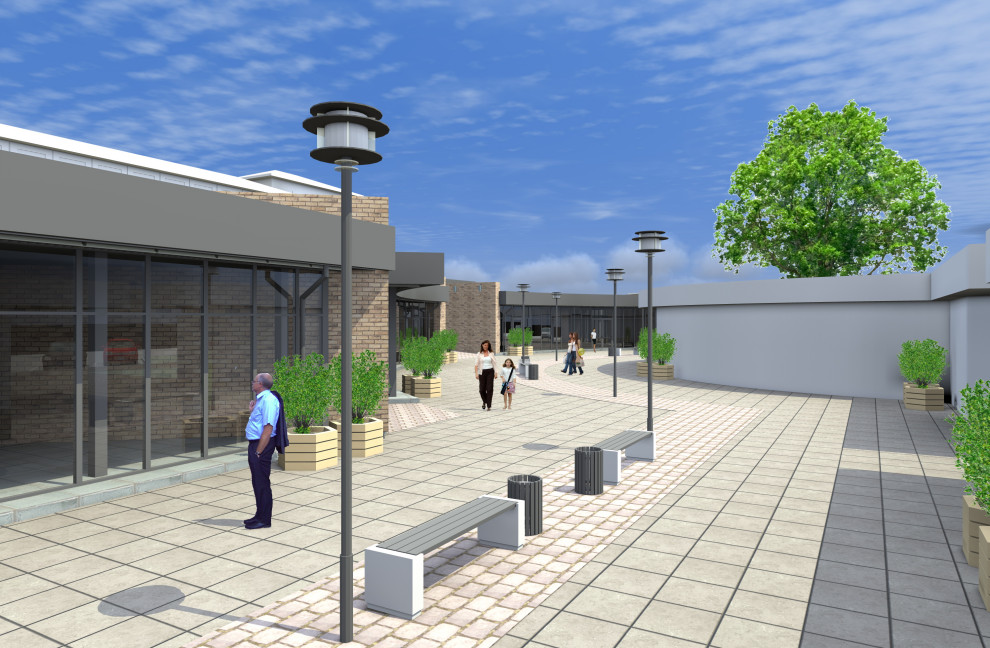 Обложка проекта: группа торговых павильонов