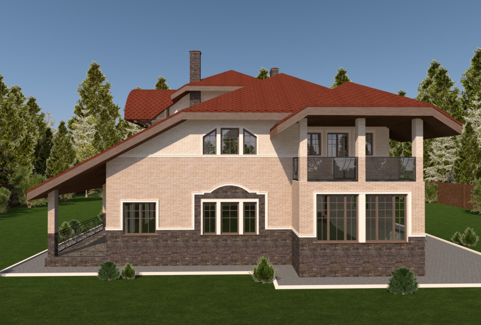 Дизайн фасада дома, Ленинградская область