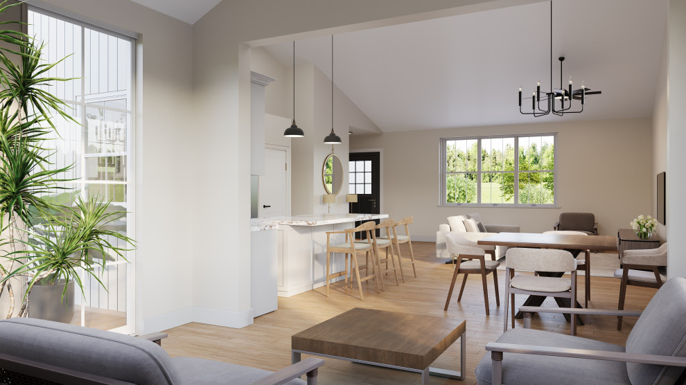 Private house, renovation and remodeling project, 3D visualization.