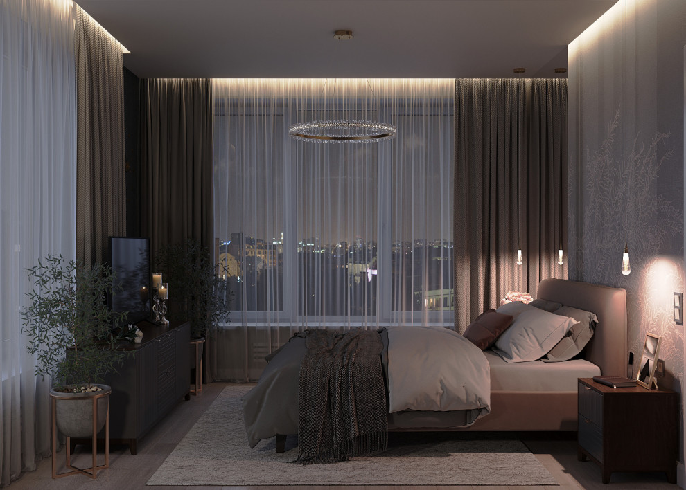 Спальня в 3-к. квартире ЖК "HeadLiner"