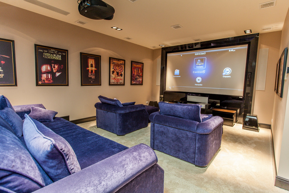 Кинозал с стиле современной классики в пос. Камышеваха