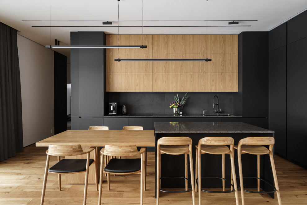 Кухня-гостиная мдф эмаль