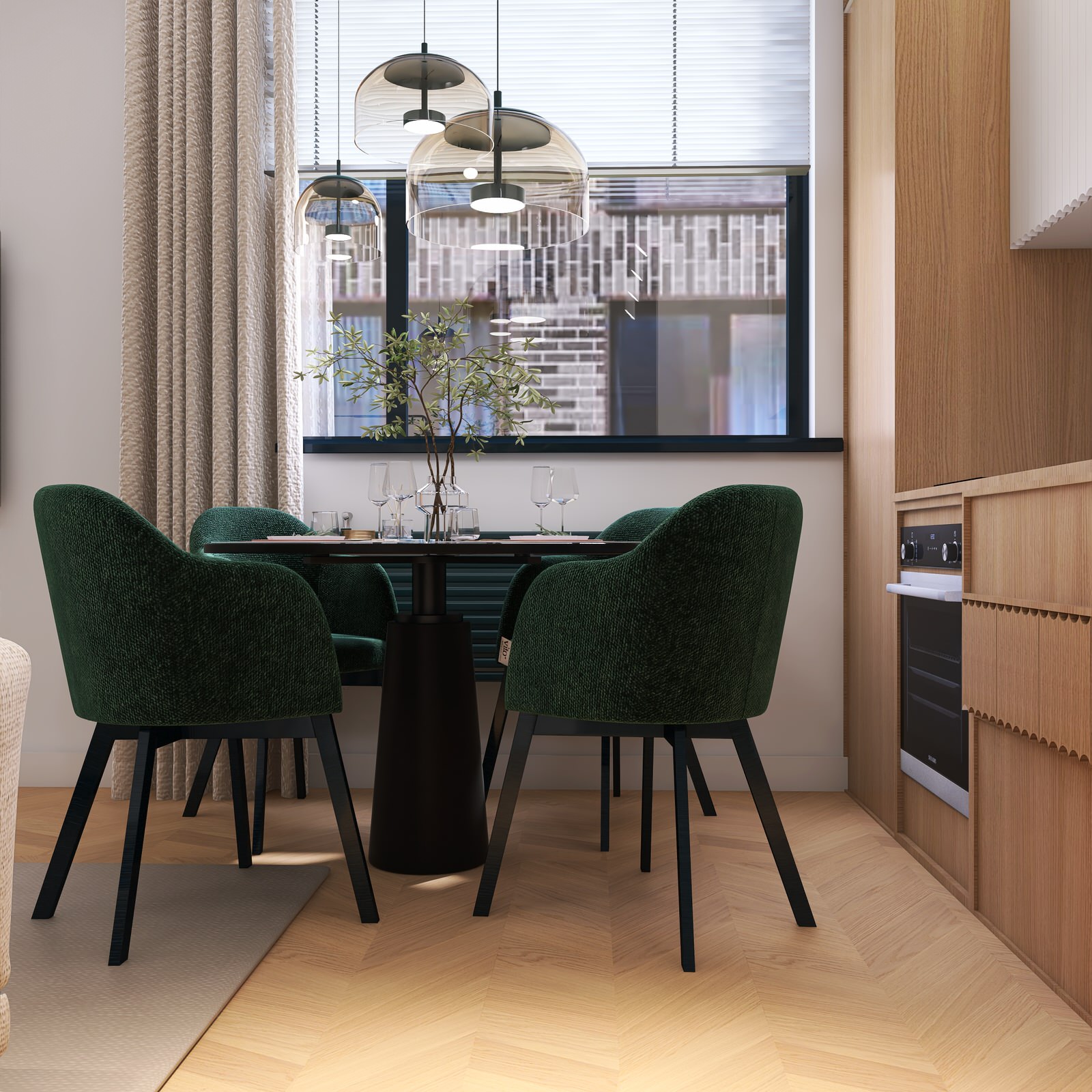 3 комнатная квартира в современном стиле для молодой семьи, Москва