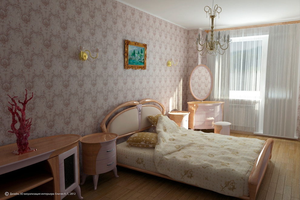 3D визуализация интерьера 3х-комнатной квартиры.