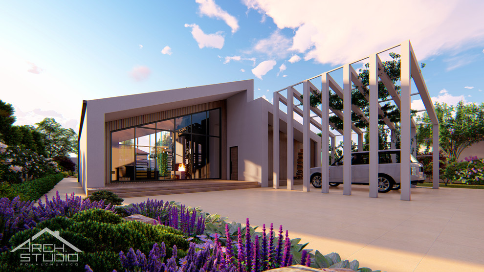 Проект дома с ландшафтным дизайном участка в Севастополе