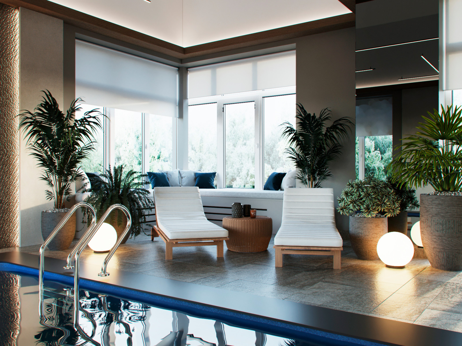 терьер бассейна в частном доме