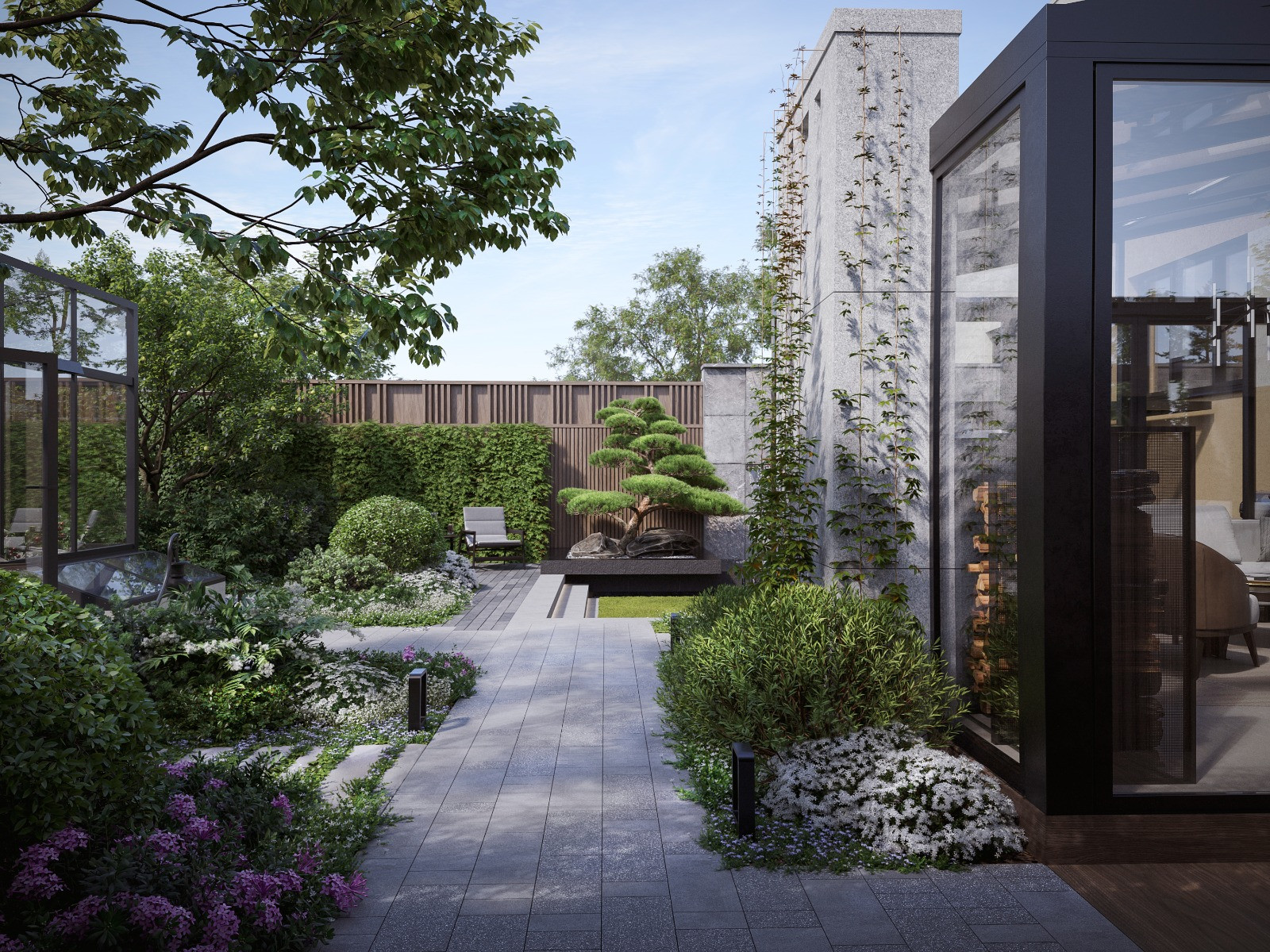 Городской современный садви