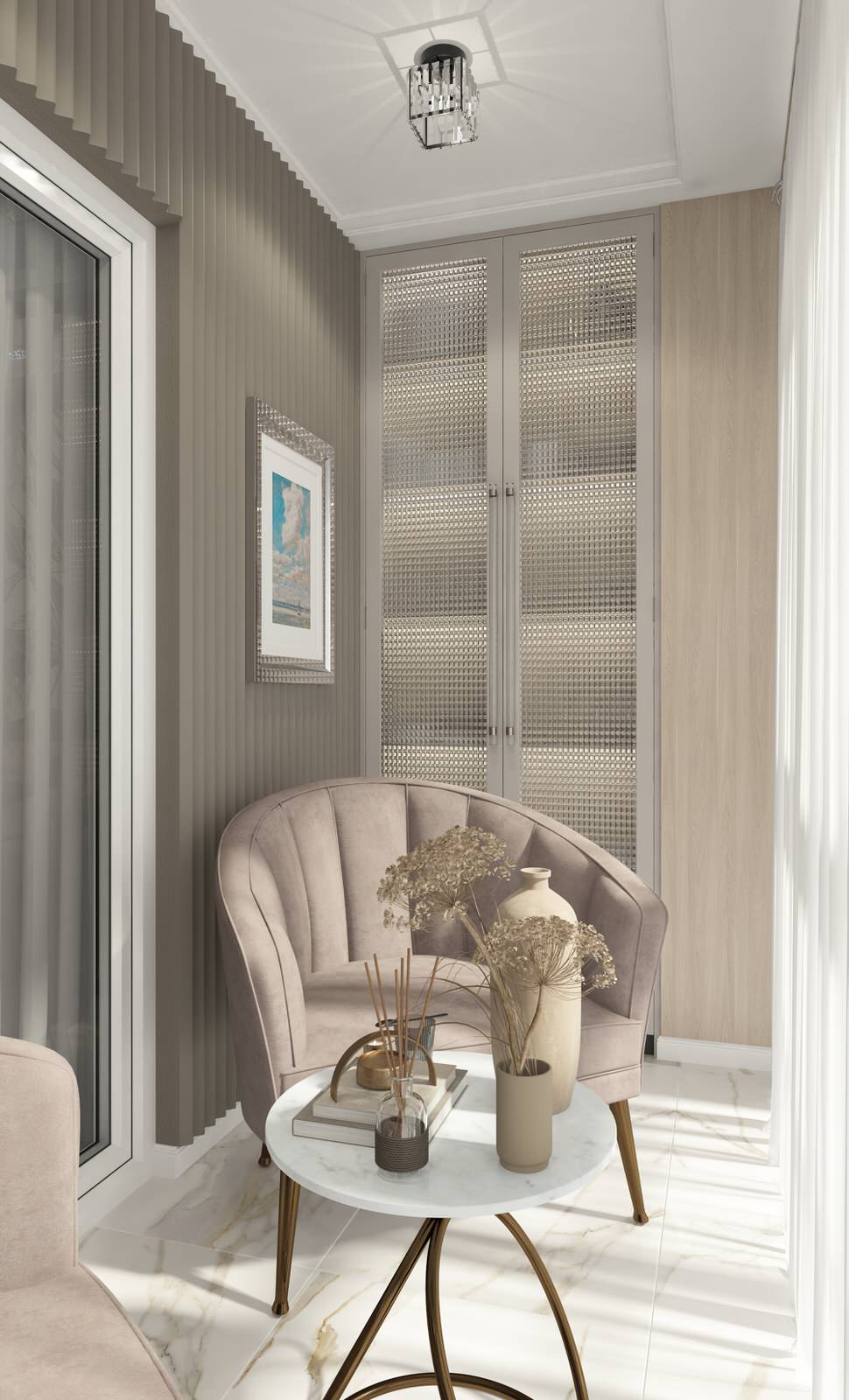 Нежнейший дизайн трехкомнатной квартиры