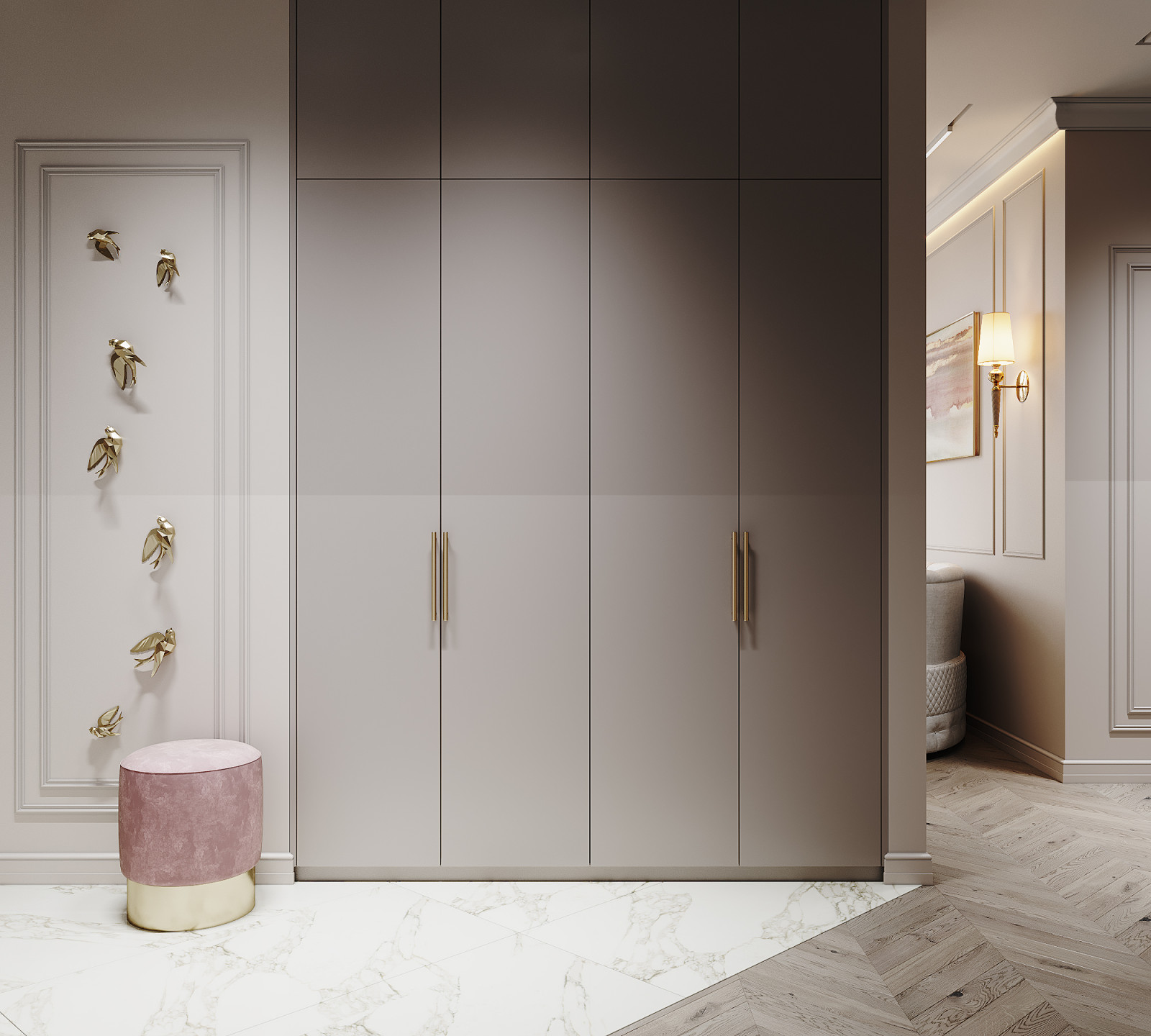 Кухня-гостинная современная классика