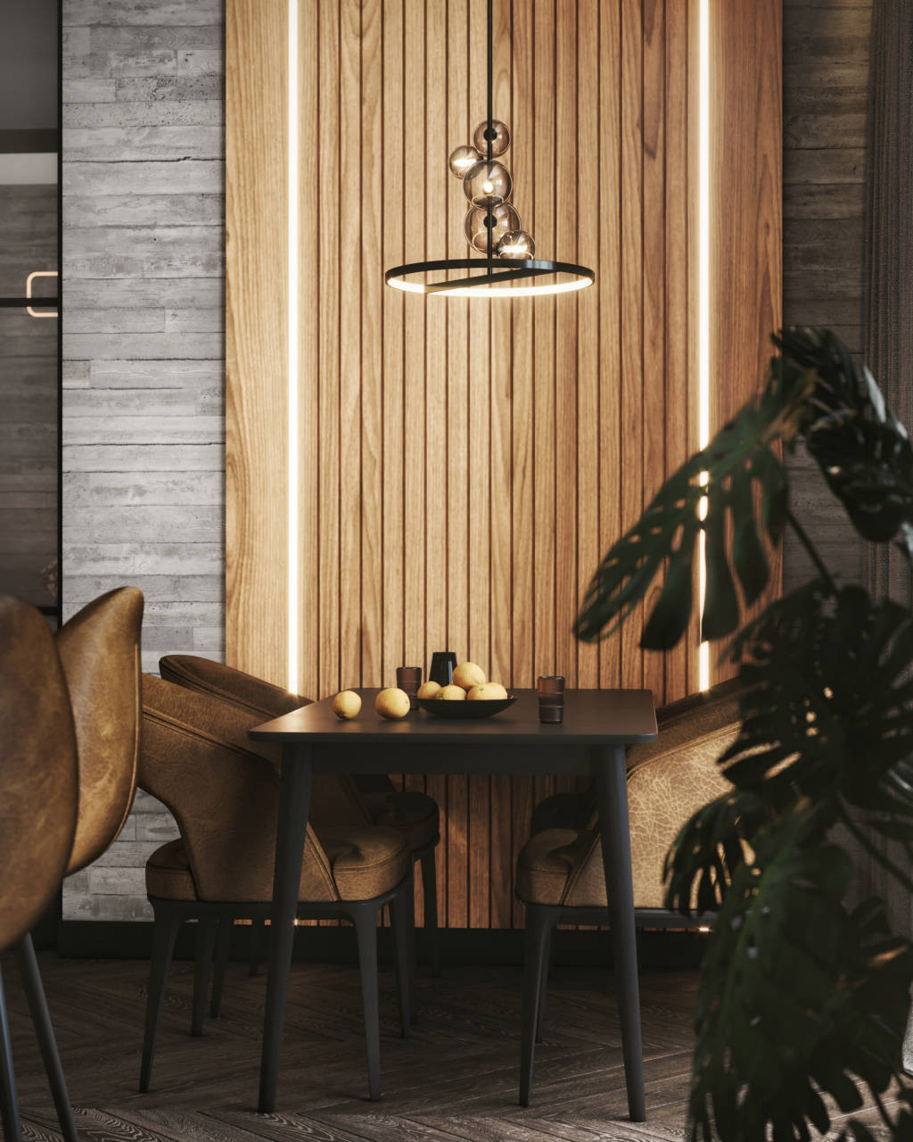 г. Санкт-Петербург, квартира 98 м2. Темно-золотой интерьер квартиры