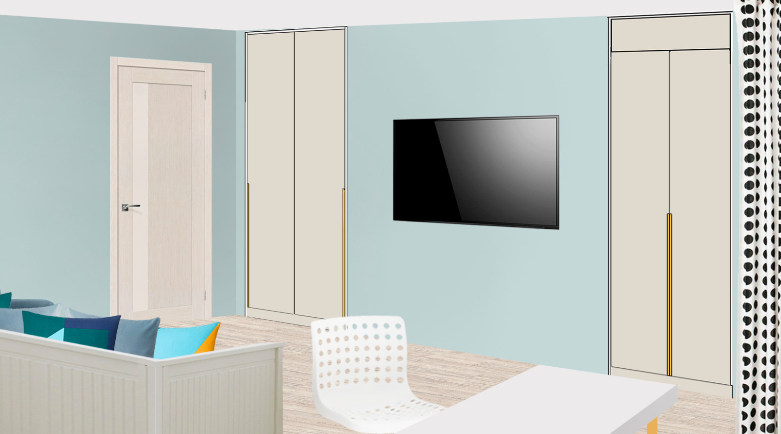 Подбор мебели, текстиля, декора, разработка корпусной мебели для детской комнаты