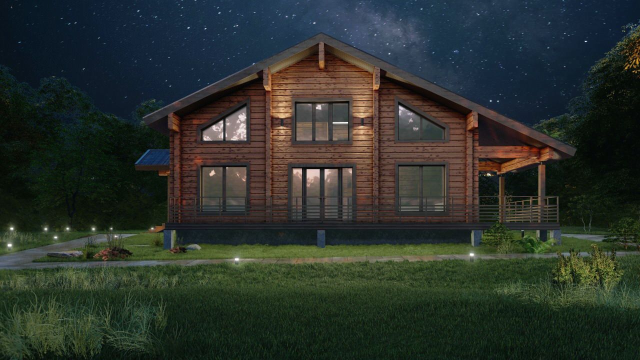 Загородный дом из бруса