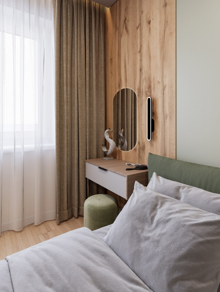 Дизайн "Фисташковый с элементами дерева"