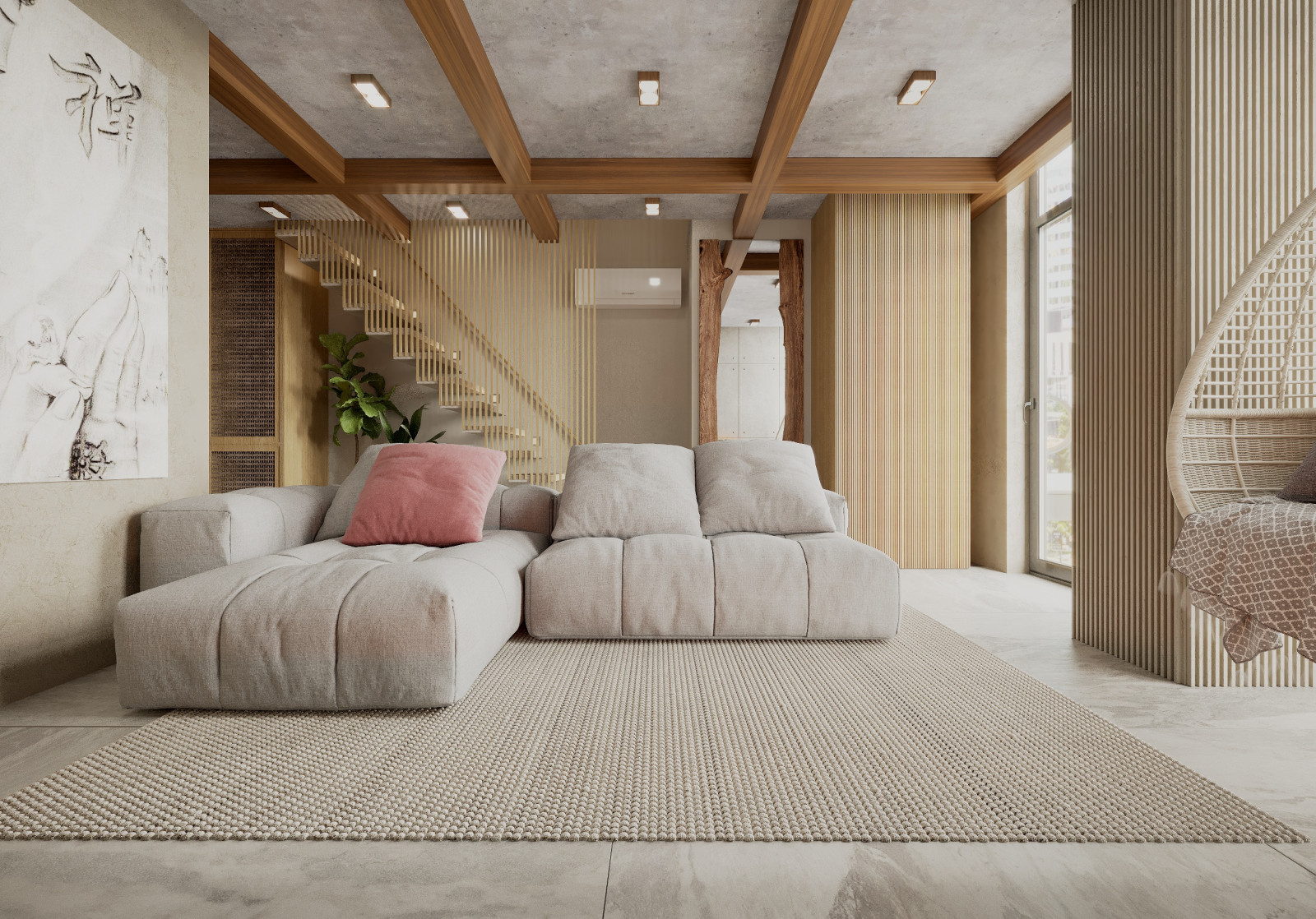 Двухуровневые апартаменты  76 кв.м