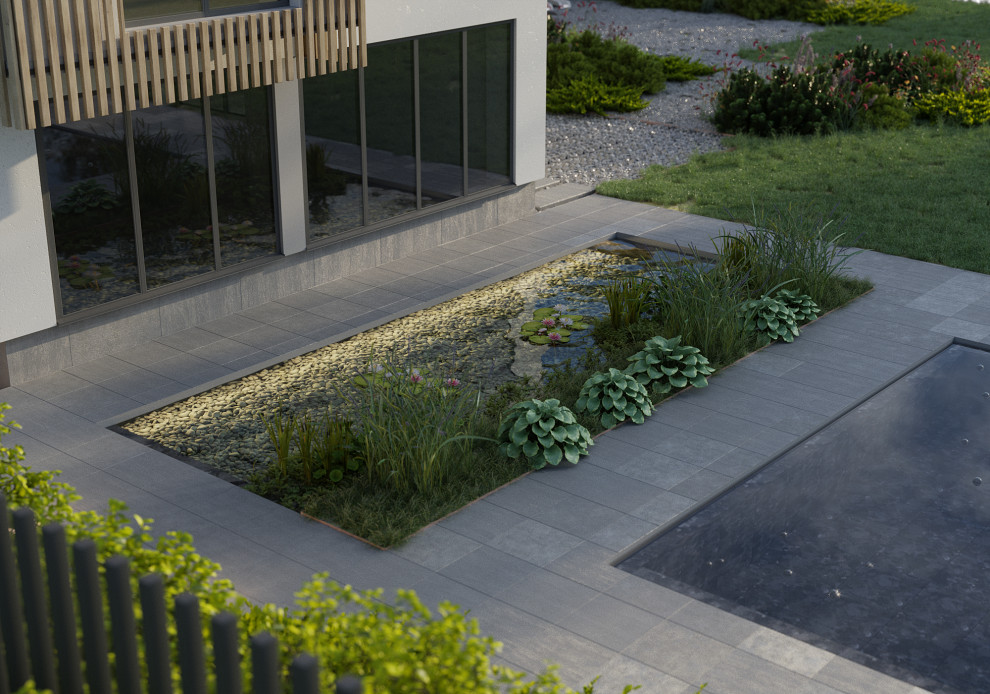 Современный небольшой сад в Воронежской области