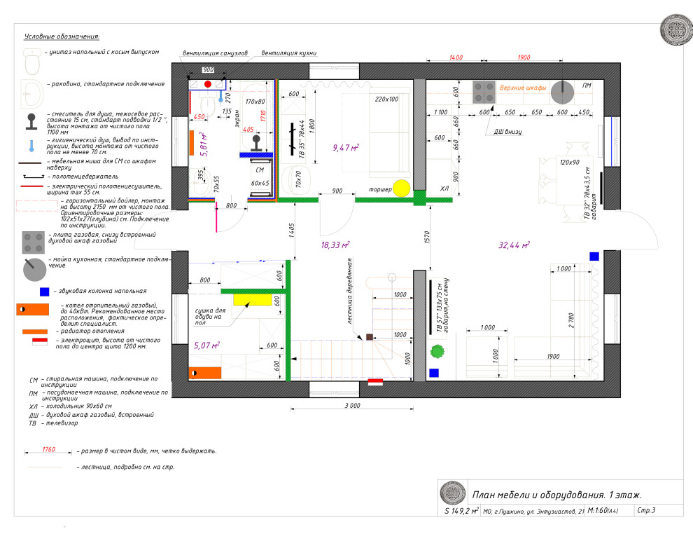 Дом в Пушкино, 150 м кв.
