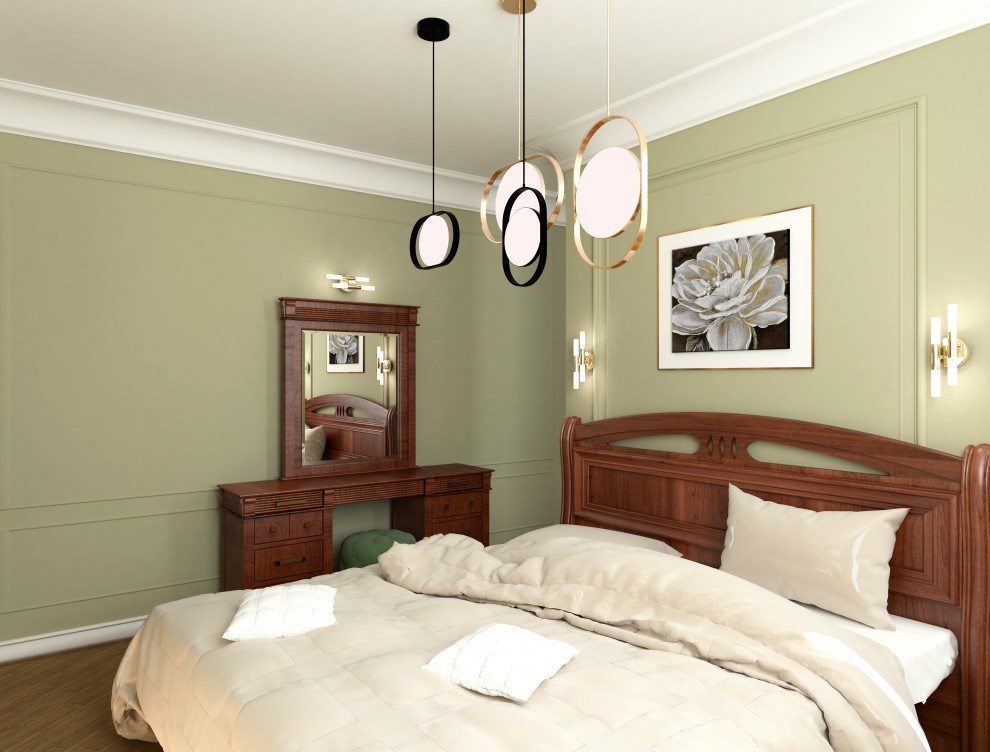 Сложное зонирование: спальня+кабинет+коридор. Обновление лоджии и детской.