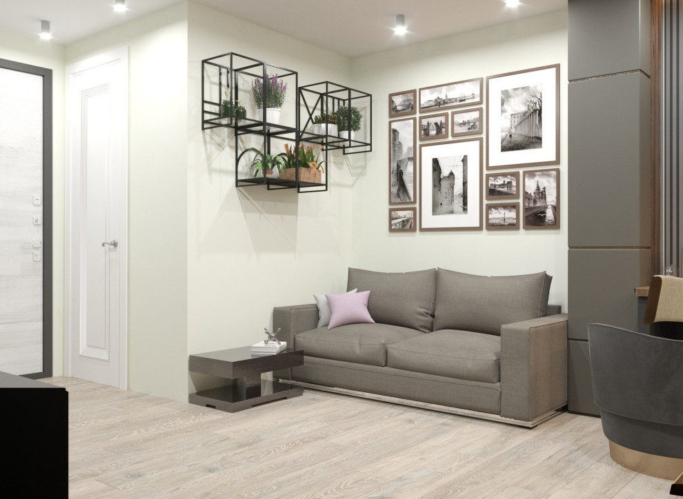 Студия общей площадью 26 м.кв. в соврменном стиле