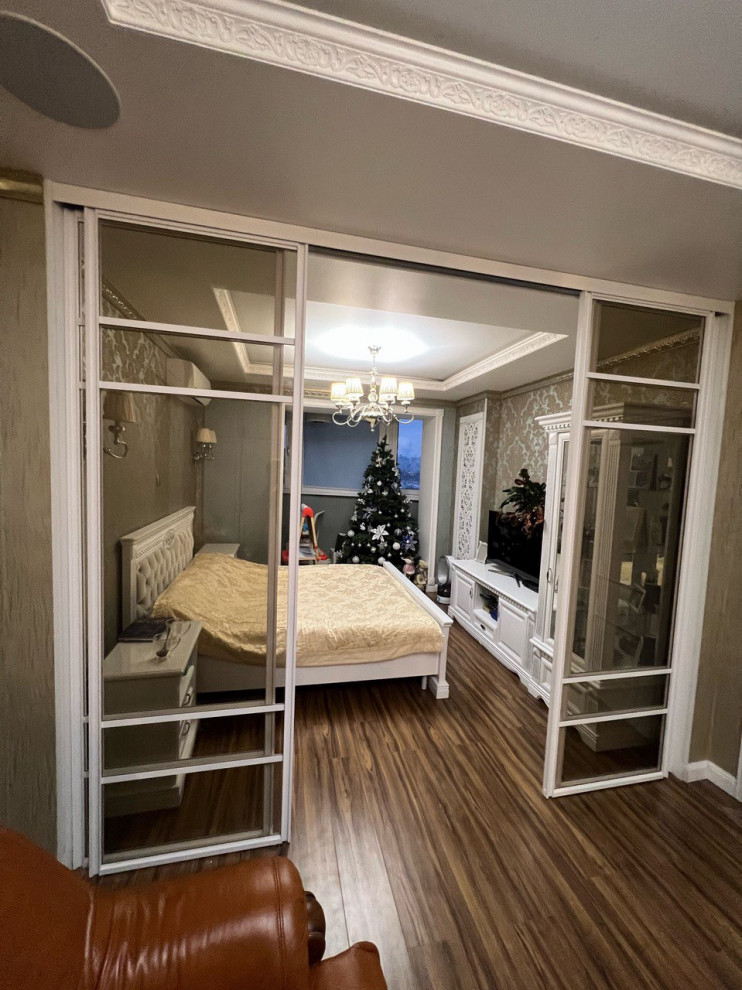 Перегородка для зонирования спальной и гостиной зоны