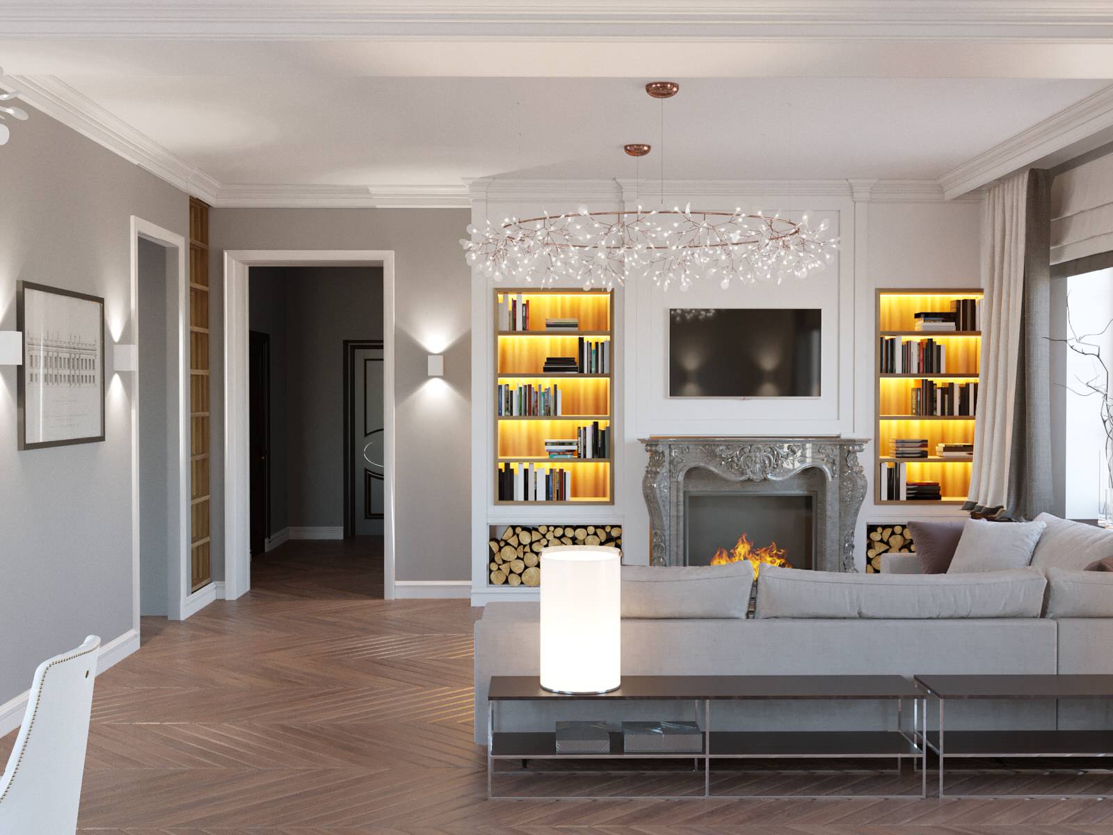 Гостиная в частном доме