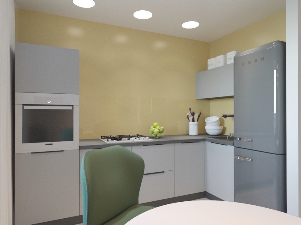 Однокомнатная квартира в желтых тонах