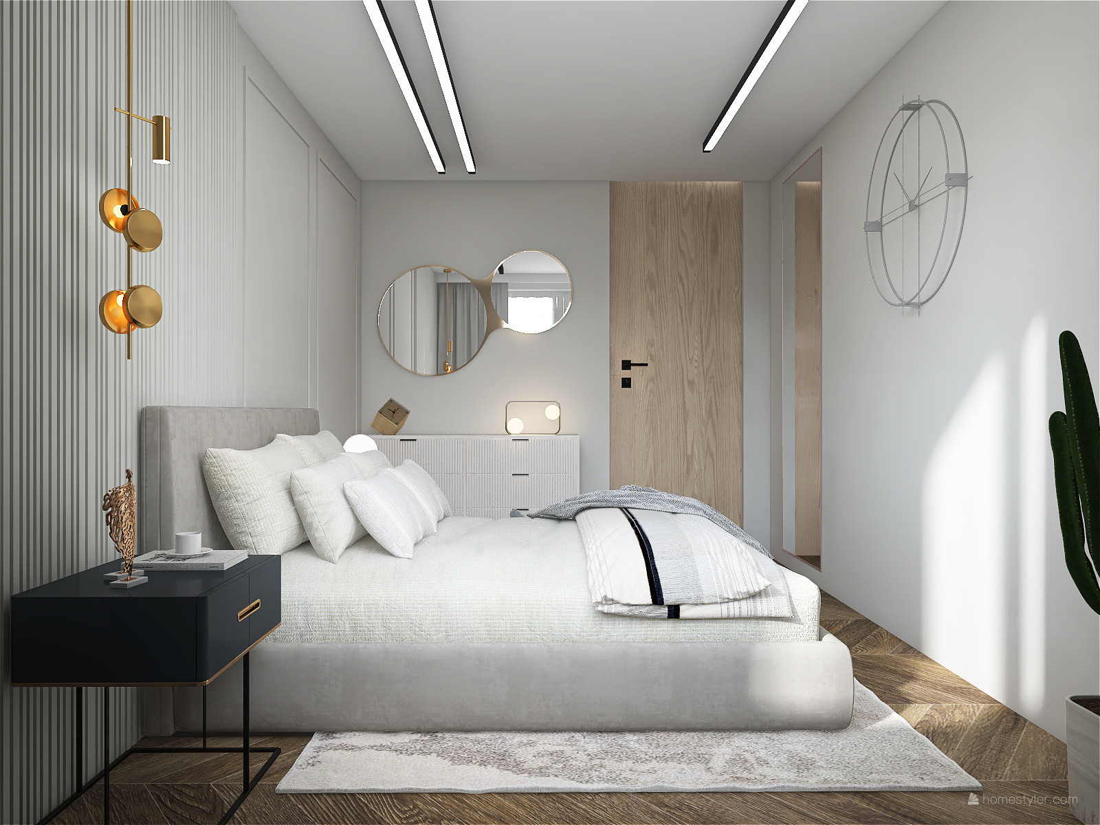 Современная трехкомнатная квартира с элементами неоклассики