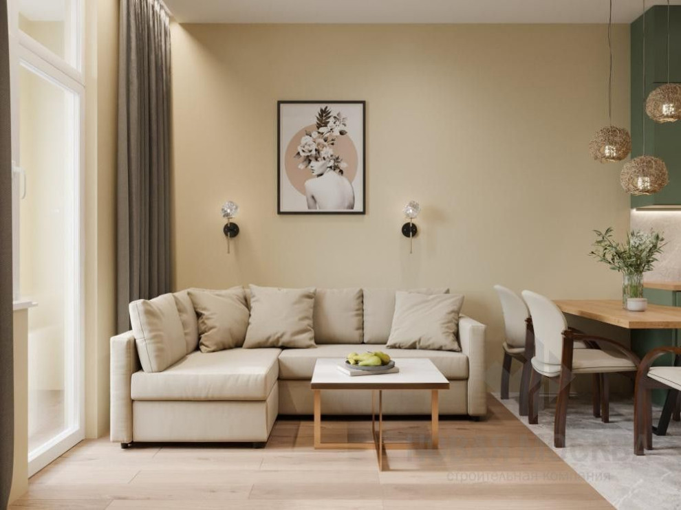 Дизайн-проект однокомнатной квартиры 40 кв.м в ЖК «Москва А101»