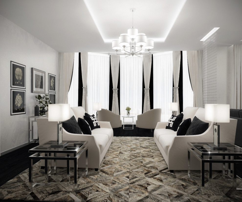 Гостиная и столовая в частном доме