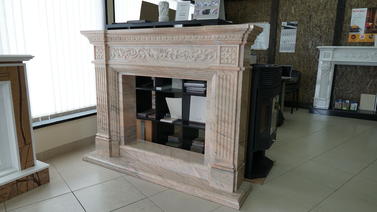 Мраморный портал камина - "Престон"