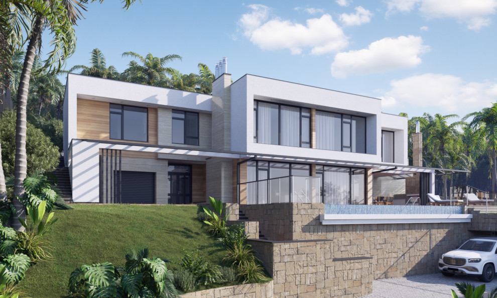 Обложка проекта: Проект дома в Сочи на участке с перепадом рельефа 20 метров