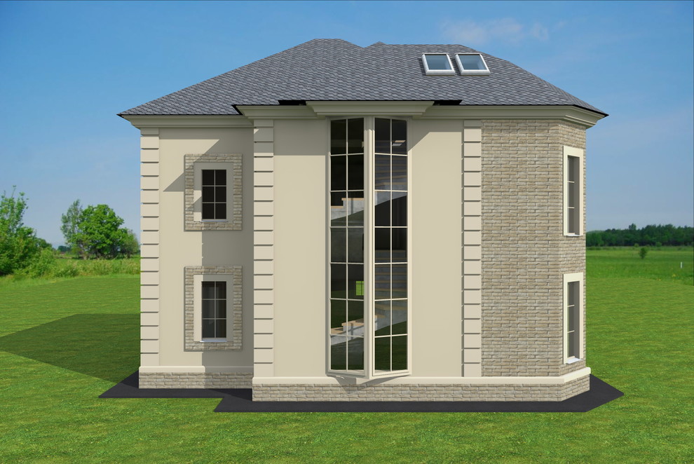 Визуализация фасада со стороны двухэтажного окна