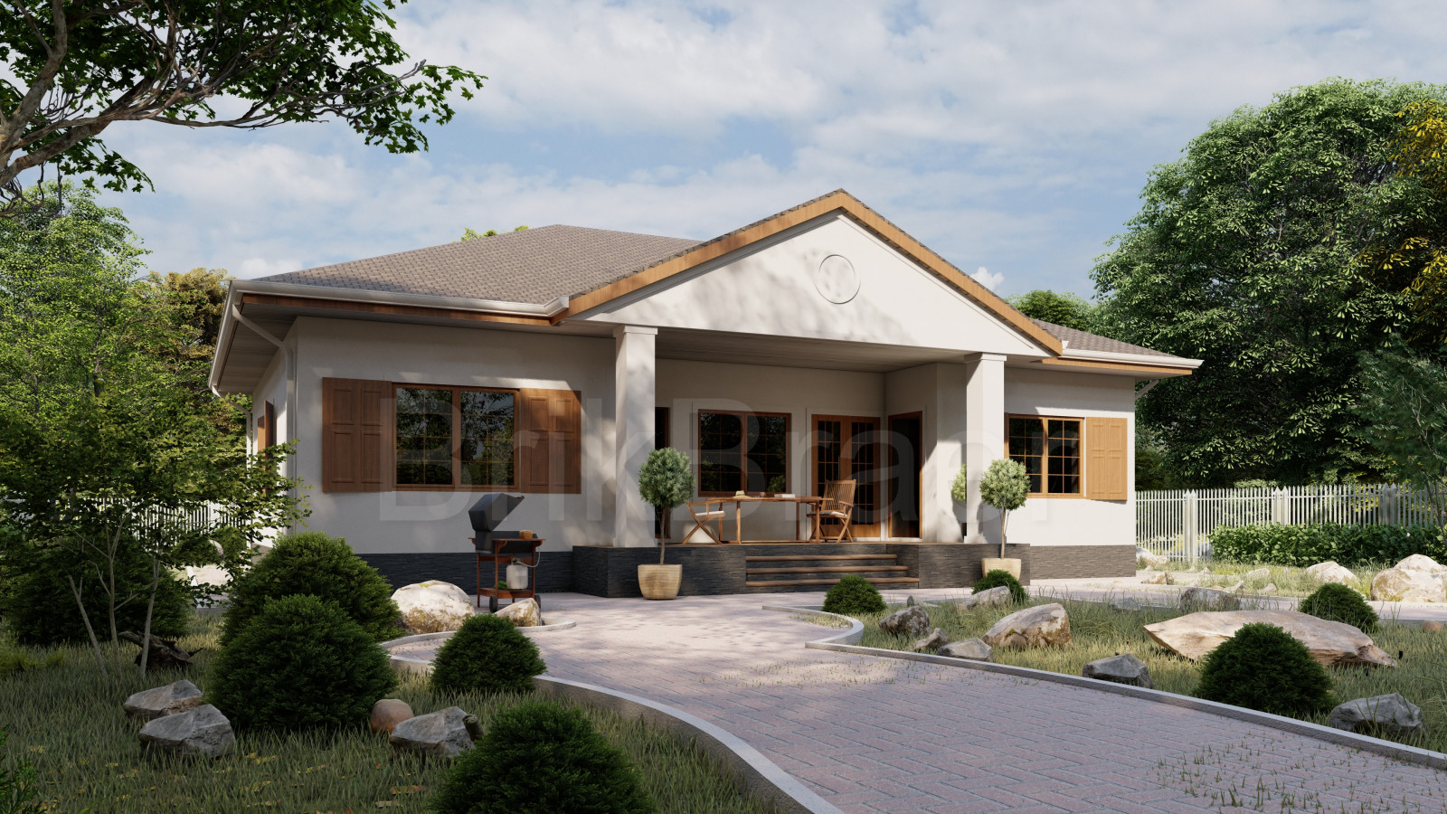 Проект №158 одноэтажный площадью 174м2