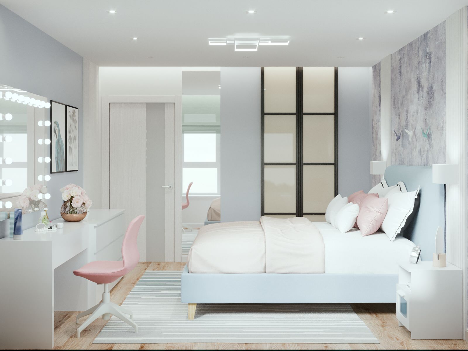 Проект интерьера двухкомнатной квартиры в стиле сканди