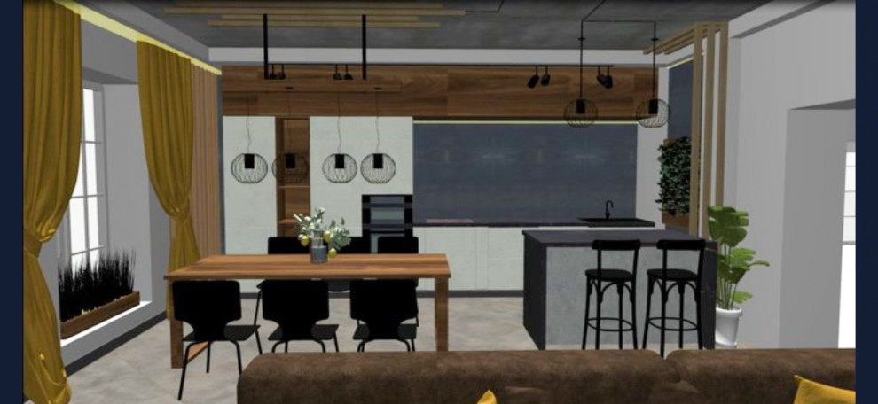 Преображение пространства кухни-гостиной в стиле Лофт