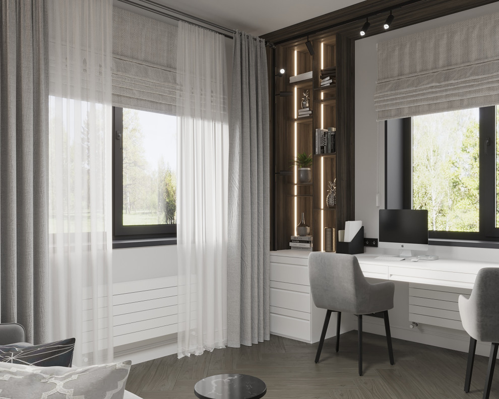 Одноэтажный дом в неоклассике