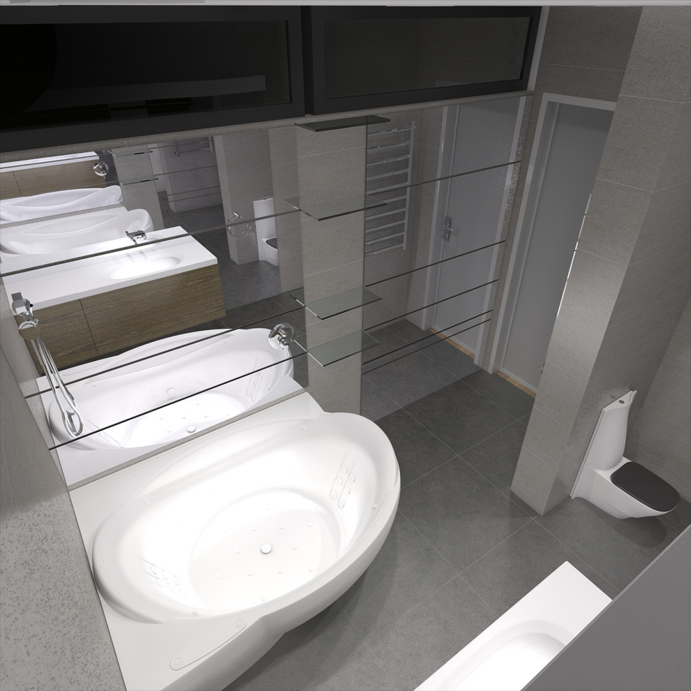 Дом из четырех 40-ft HC морских контейнеров. Интерьер