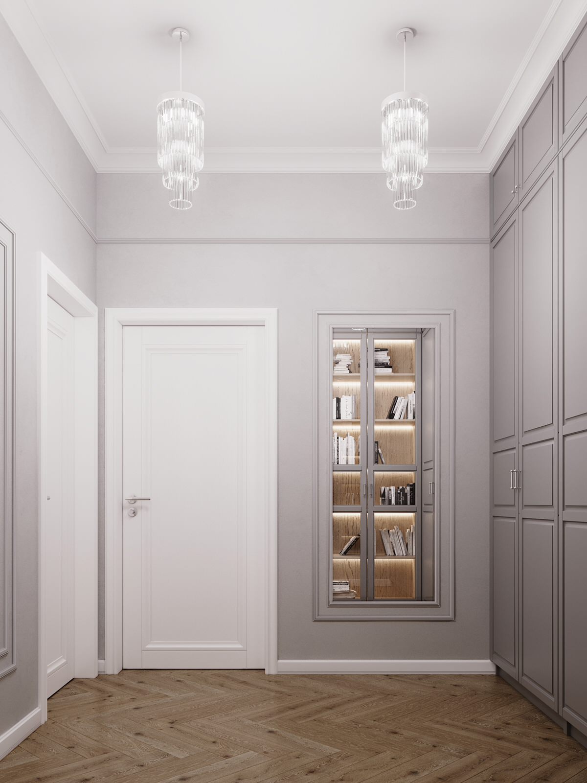 Трехкомнатная квартира в классическом европейском стиле