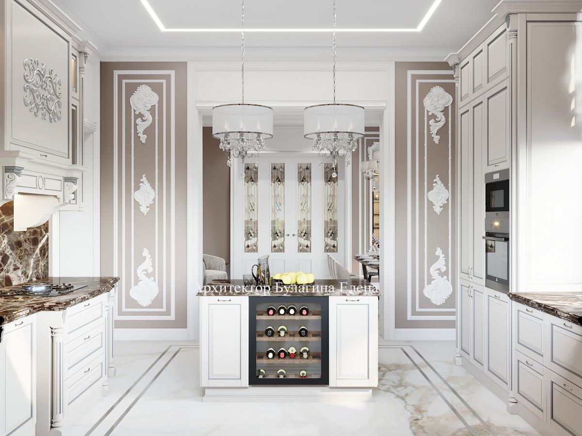 Кухня-столовая с загородном доме