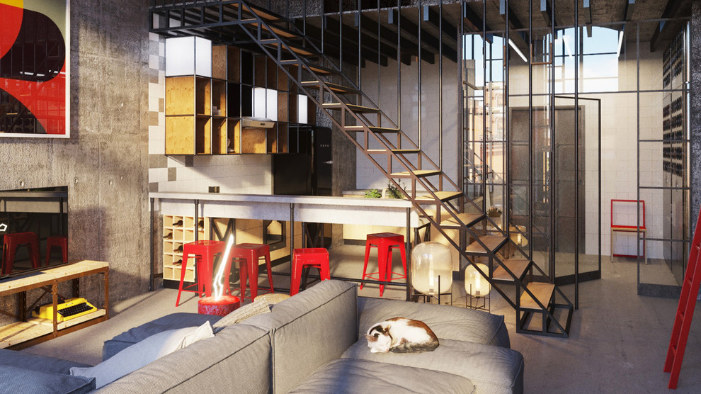 Квартира в стиле лофт, 134 м²