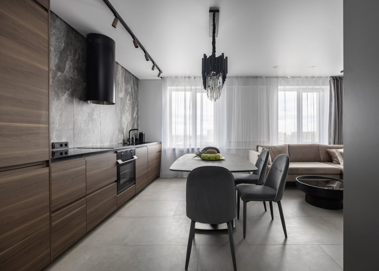 Квартира в серых тонах