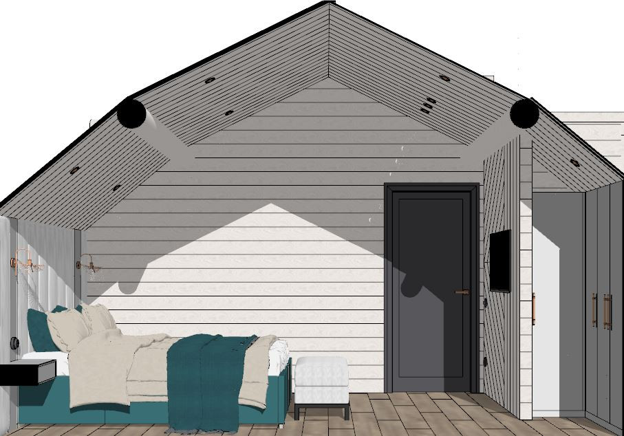 Визуализация частного дома из бруса в ДНТ "Лакипарк"