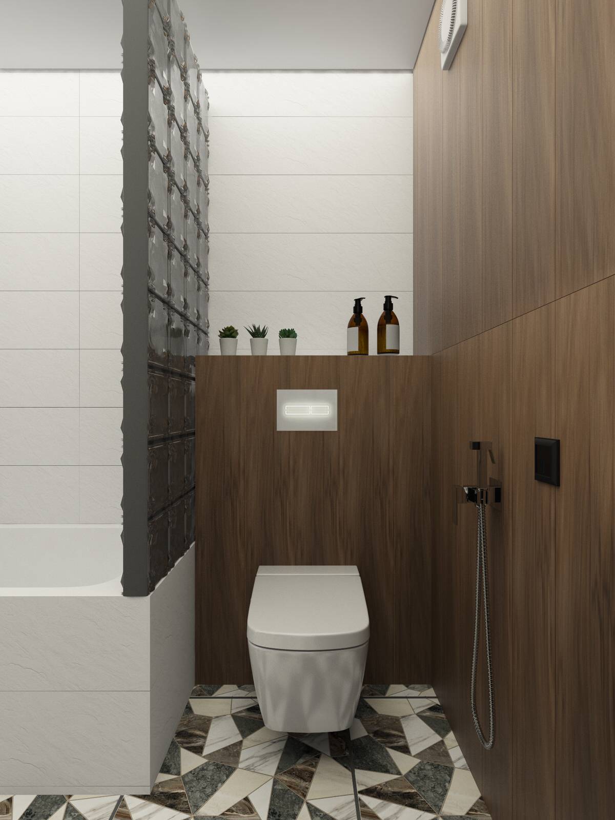 Санузел из проекта 3-х комн квартиры